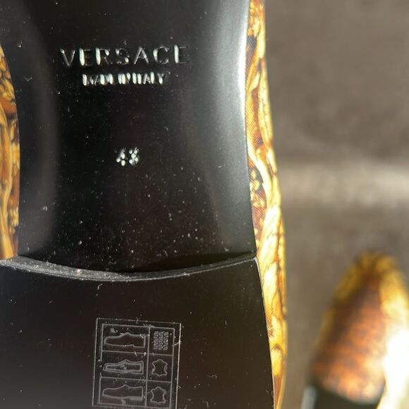 Versace Baroque Print Smoking Slippers Slip-On, New, Size EU 43 - Picture 8 of 13